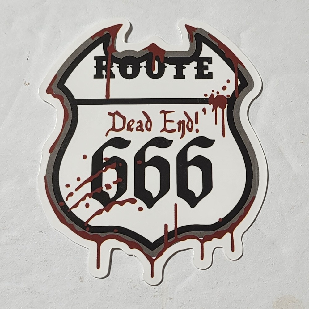 Route 666 Dead End Heavy Metal Band Sticker New 3 Inch Decal